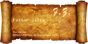 Fetter Zilia névjegykártya